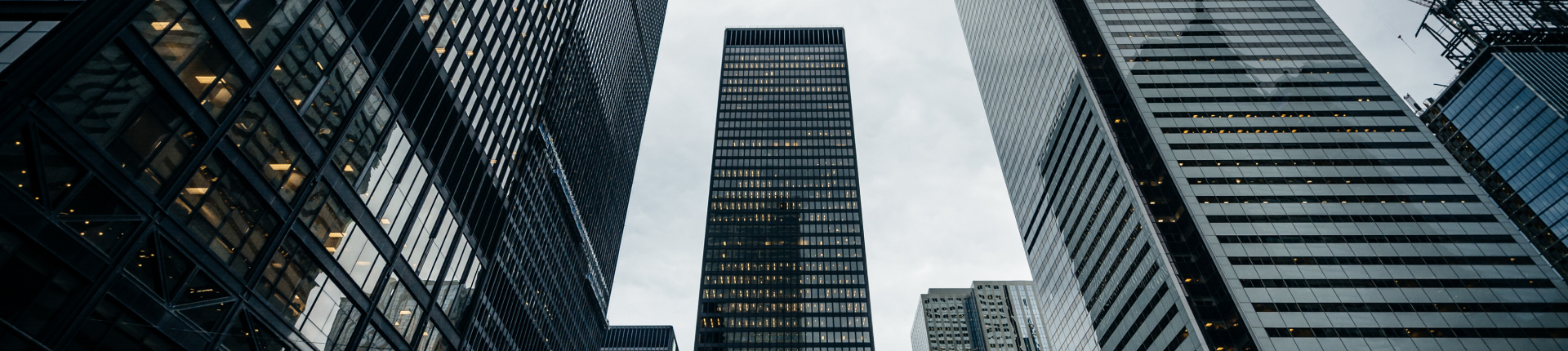 A landscape of modern buildings