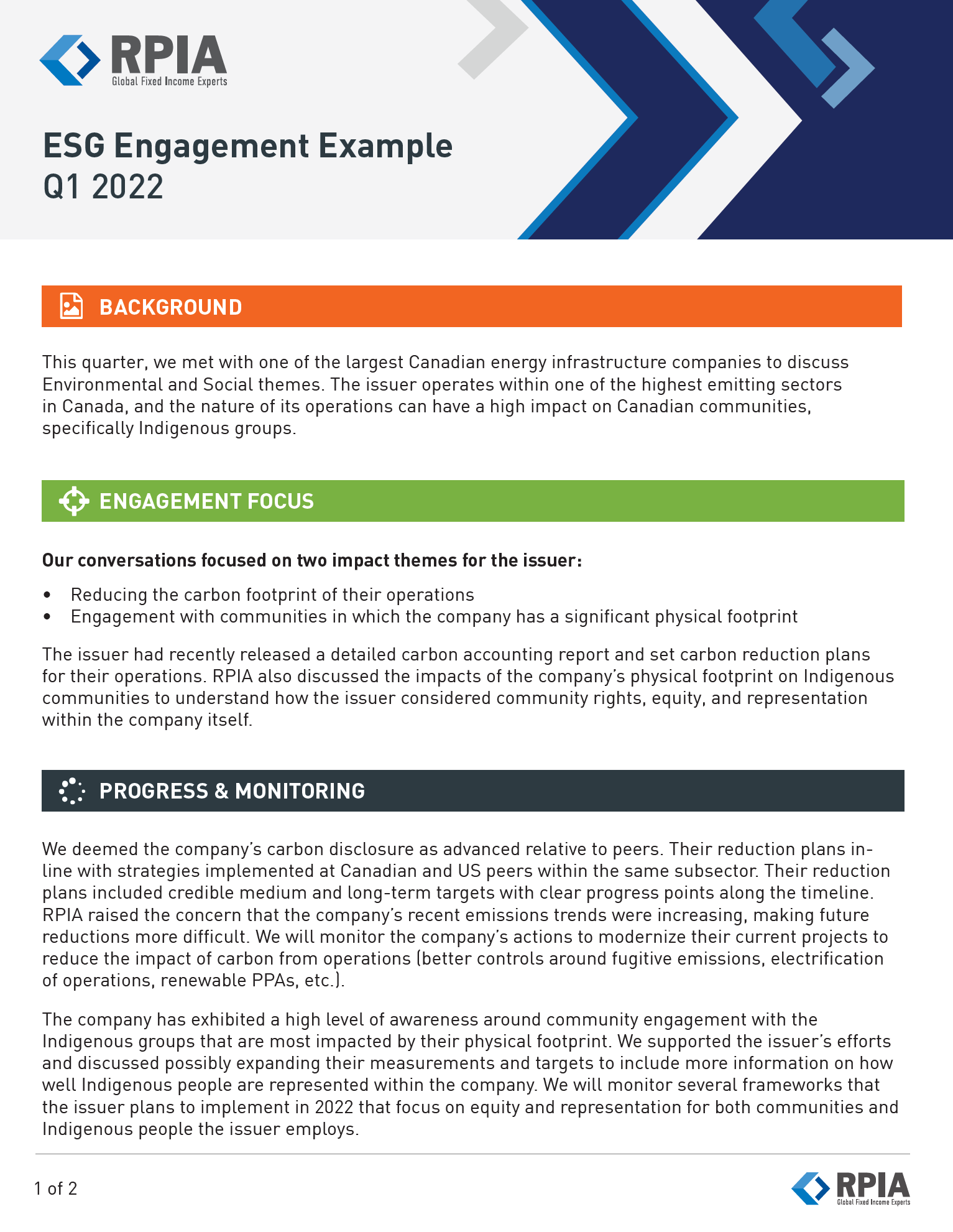 Engagement Example