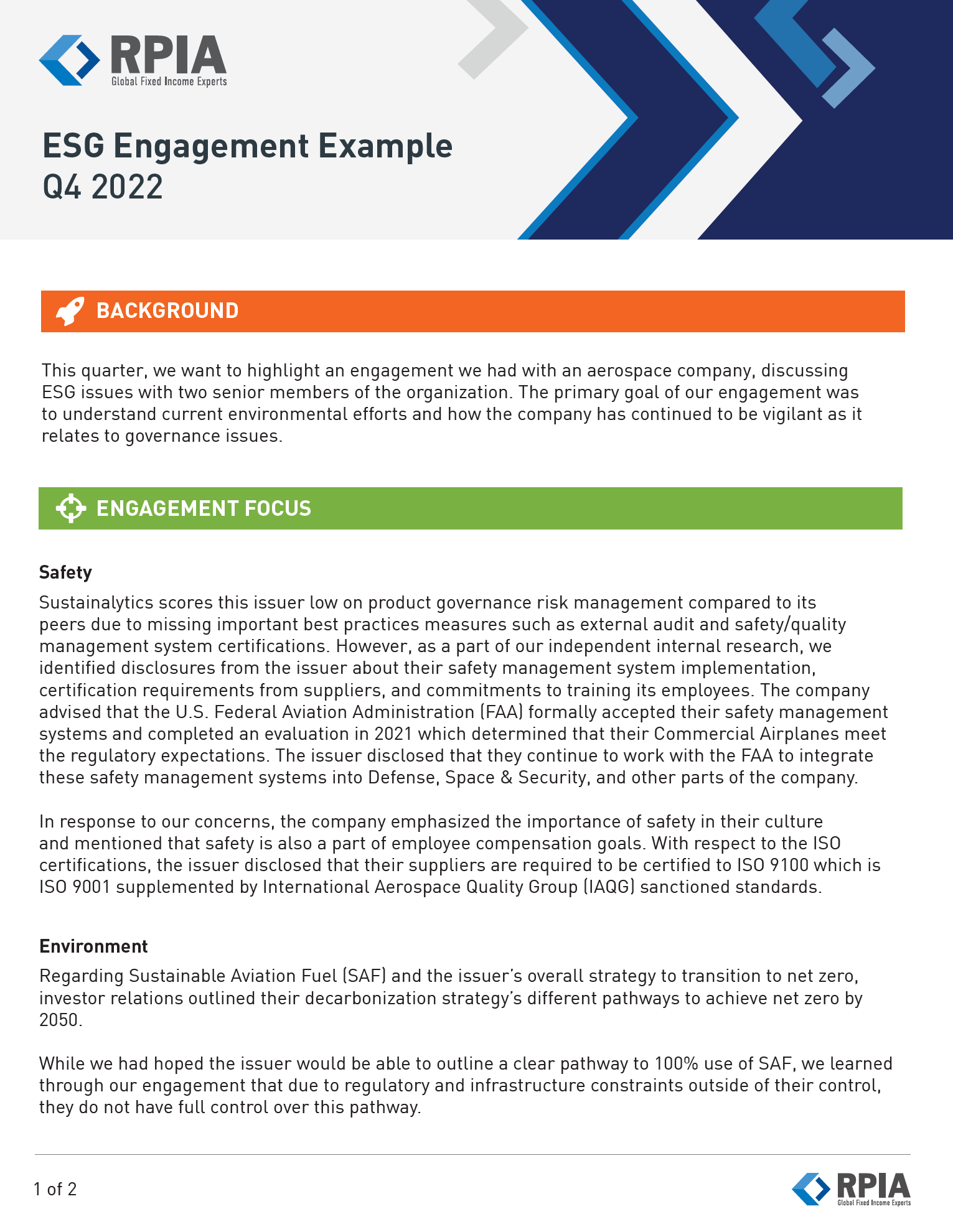 Engagement Example
